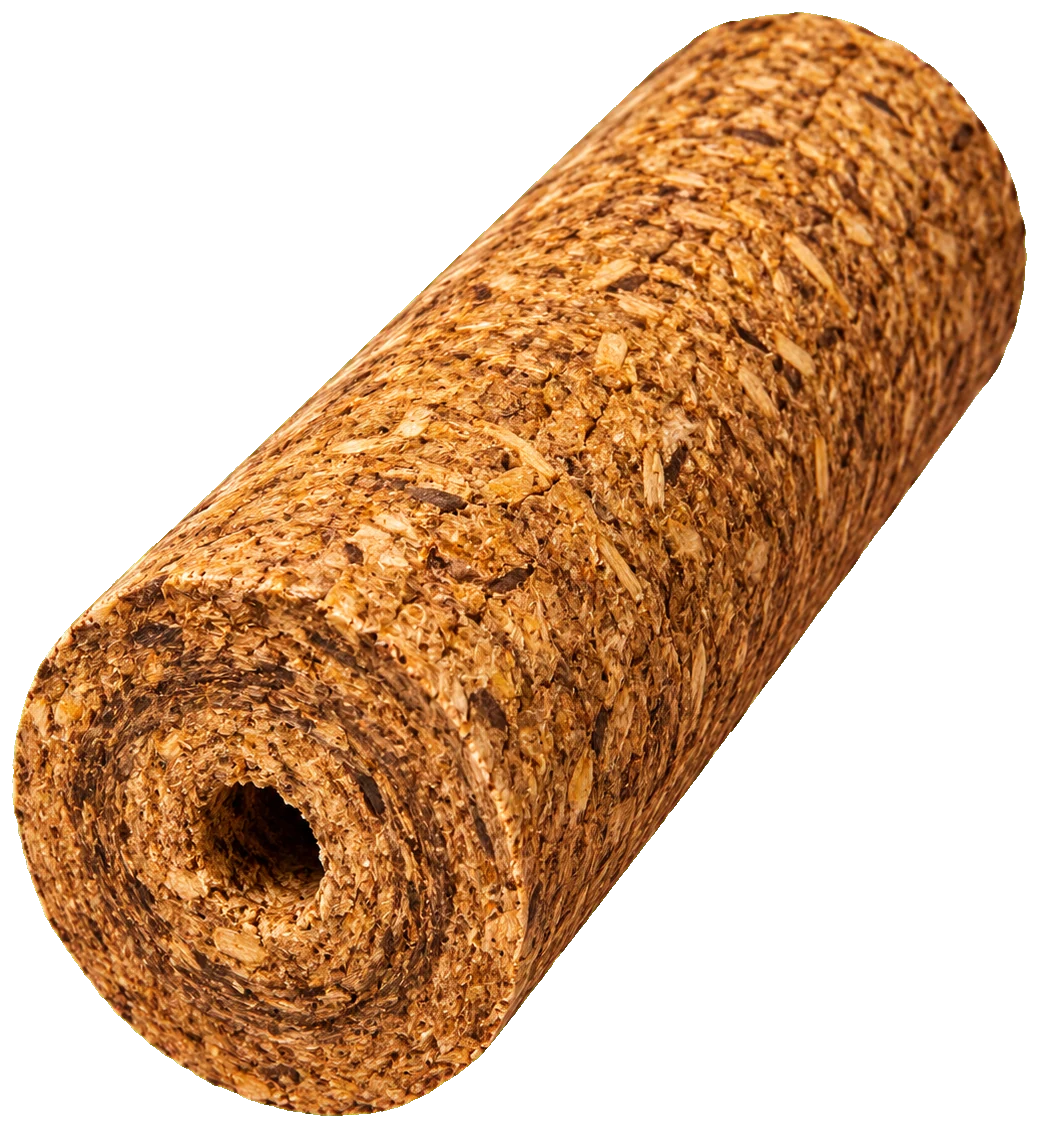 A single hollow-core biomass briquette made from compressed crop residue