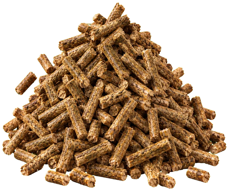 Mustard Husk Pellets, a studio cut-out